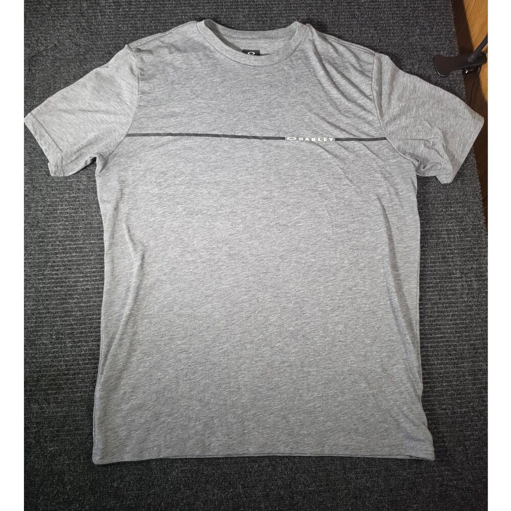 Oakley O Hydrolix Tee Gray Regular Fit Logo Mens L